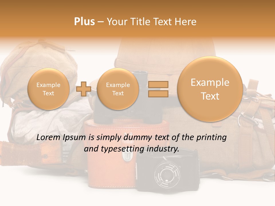 Jungle Backpack Camera PowerPoint Template