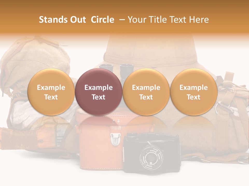 Jungle Backpack Camera PowerPoint Template