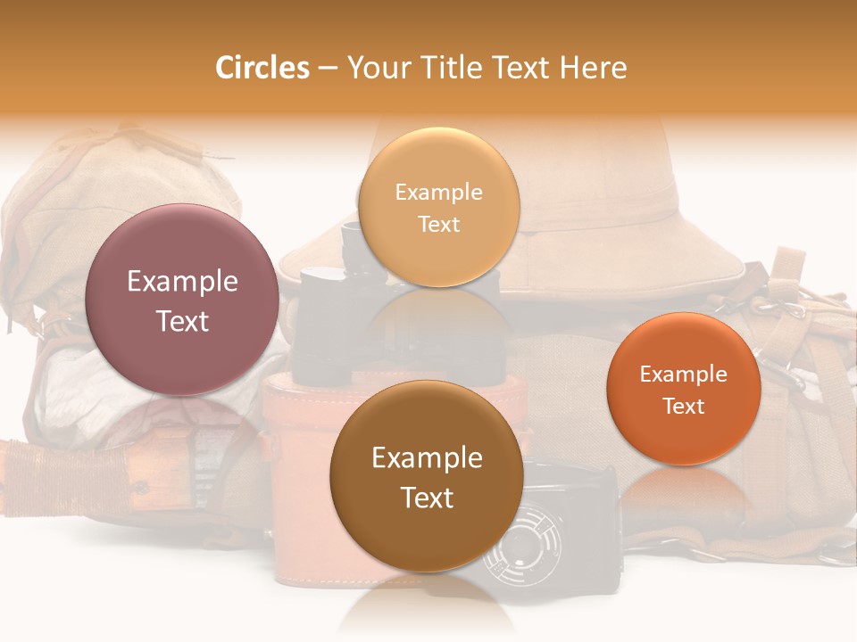 Jungle Backpack Camera PowerPoint Template