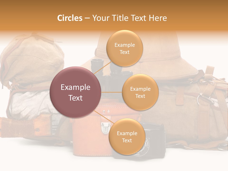 Jungle Backpack Camera PowerPoint Template