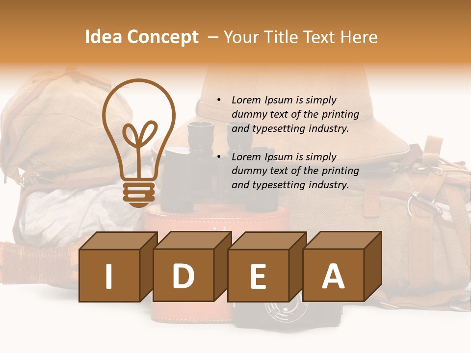 Jungle Backpack Camera PowerPoint Template