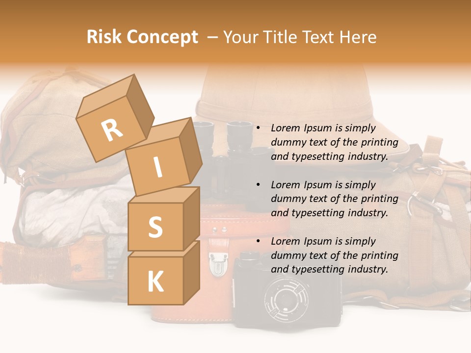 Jungle Backpack Camera PowerPoint Template