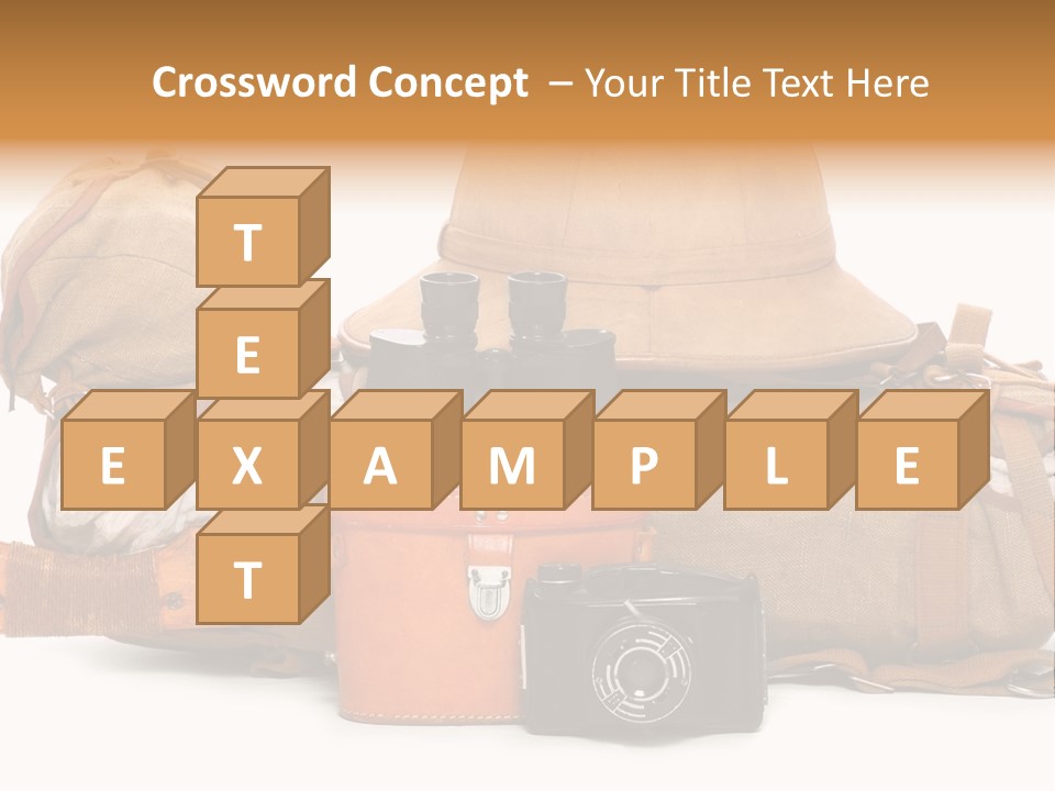 Jungle Backpack Camera PowerPoint Template