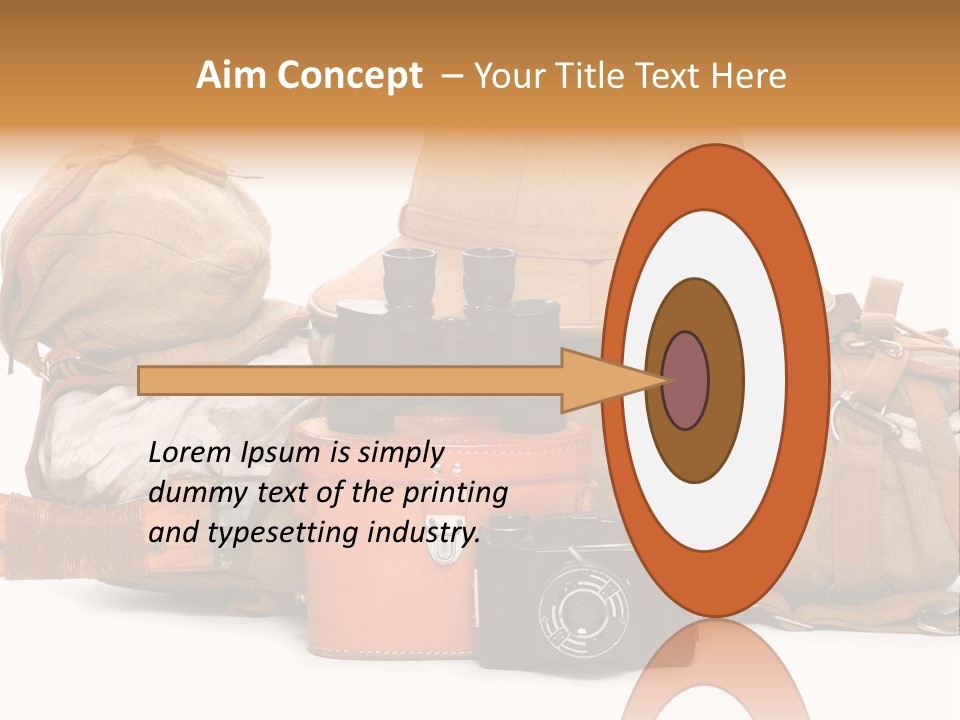 Jungle Backpack Camera PowerPoint Template