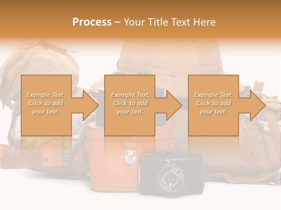 Jungle Backpack Camera PowerPoint Template