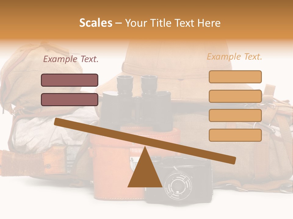 Jungle Backpack Camera PowerPoint Template