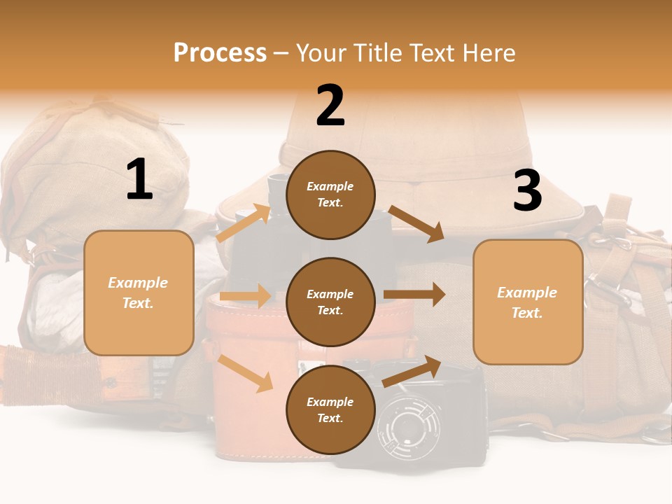 Jungle Backpack Camera PowerPoint Template