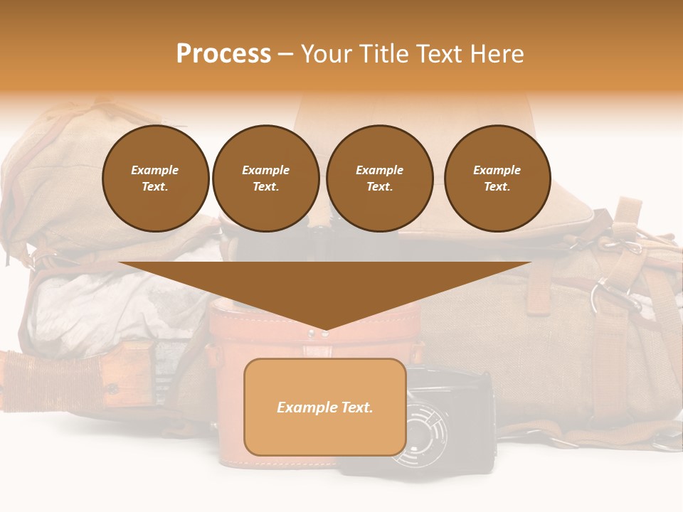 Jungle Backpack Camera PowerPoint Template