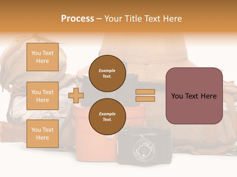 Jungle Backpack Camera PowerPoint Template