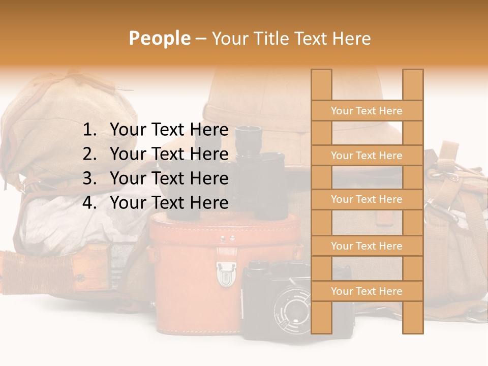 Jungle Backpack Camera PowerPoint Template