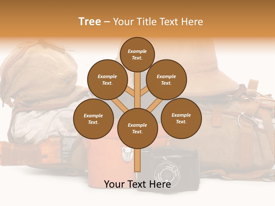 Jungle Backpack Camera PowerPoint Template