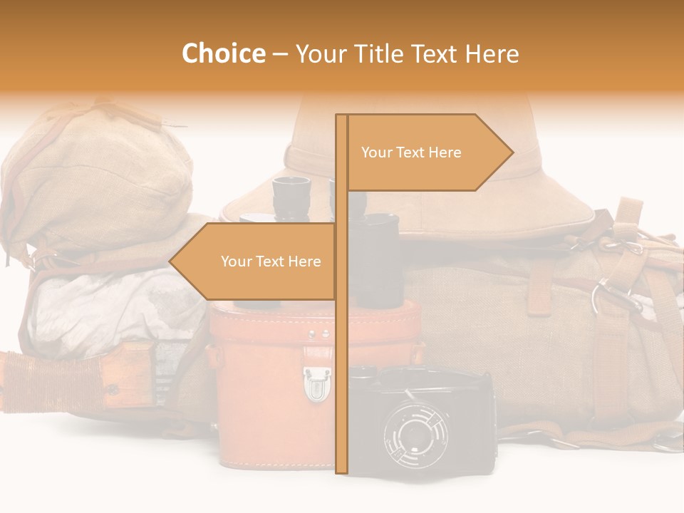 Jungle Backpack Camera PowerPoint Template