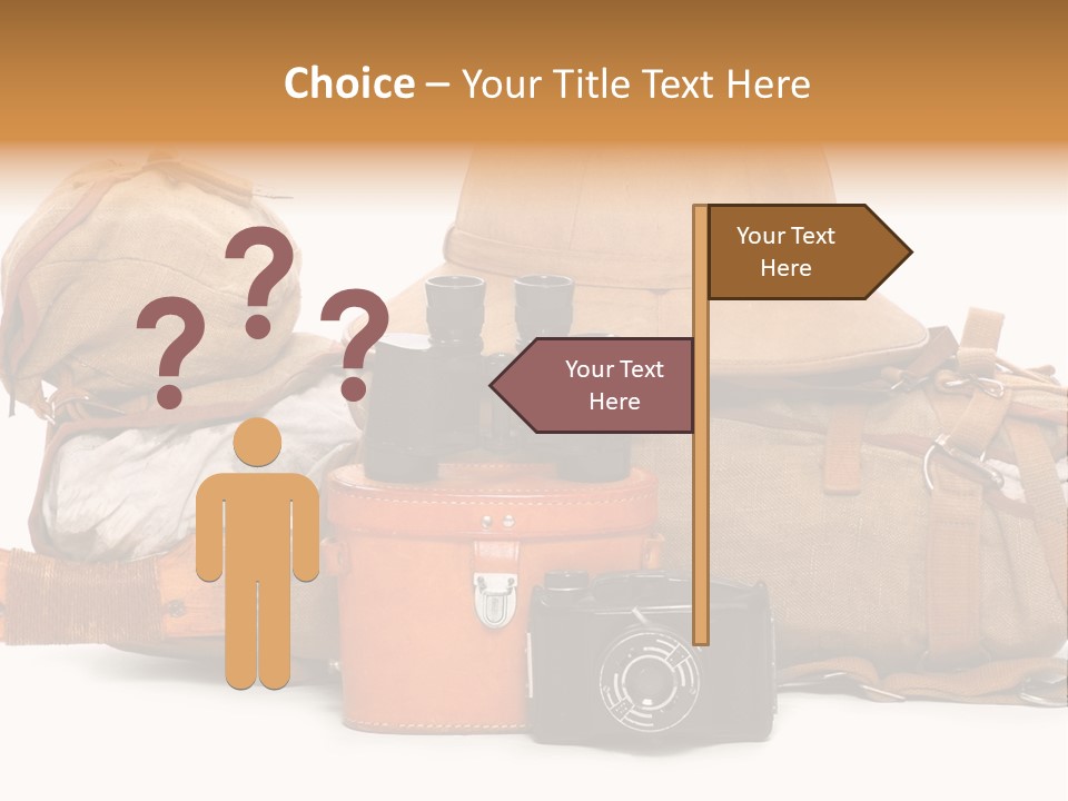 Jungle Backpack Camera PowerPoint Template