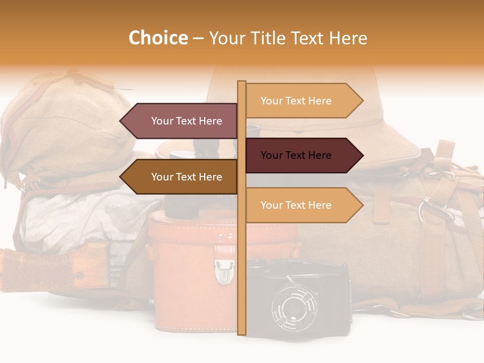 Jungle Backpack Camera PowerPoint Template