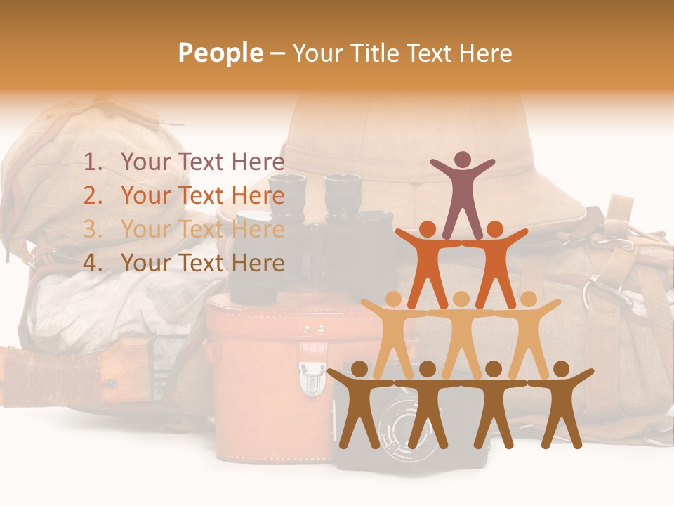 Jungle Backpack Camera PowerPoint Template