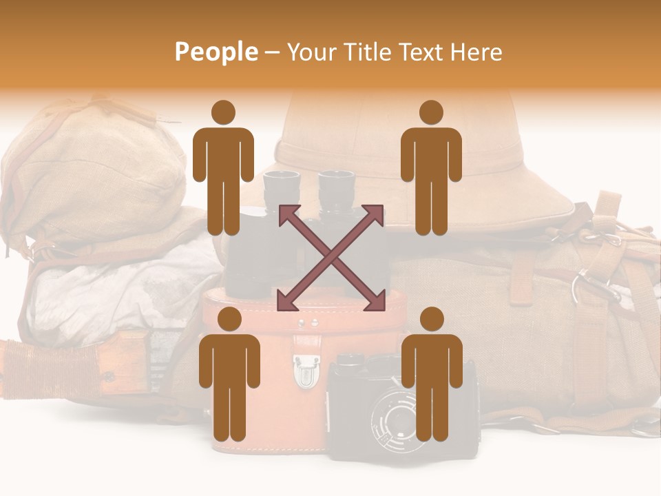 Jungle Backpack Camera PowerPoint Template