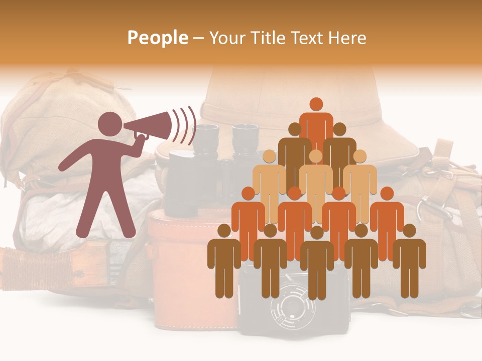 Jungle Backpack Camera PowerPoint Template