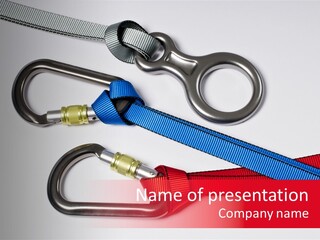 Carabiner Climb Loop PowerPoint Template