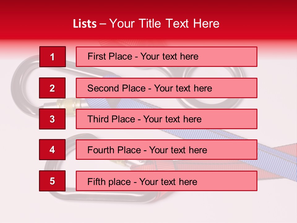Carabiner Climb Loop PowerPoint Template