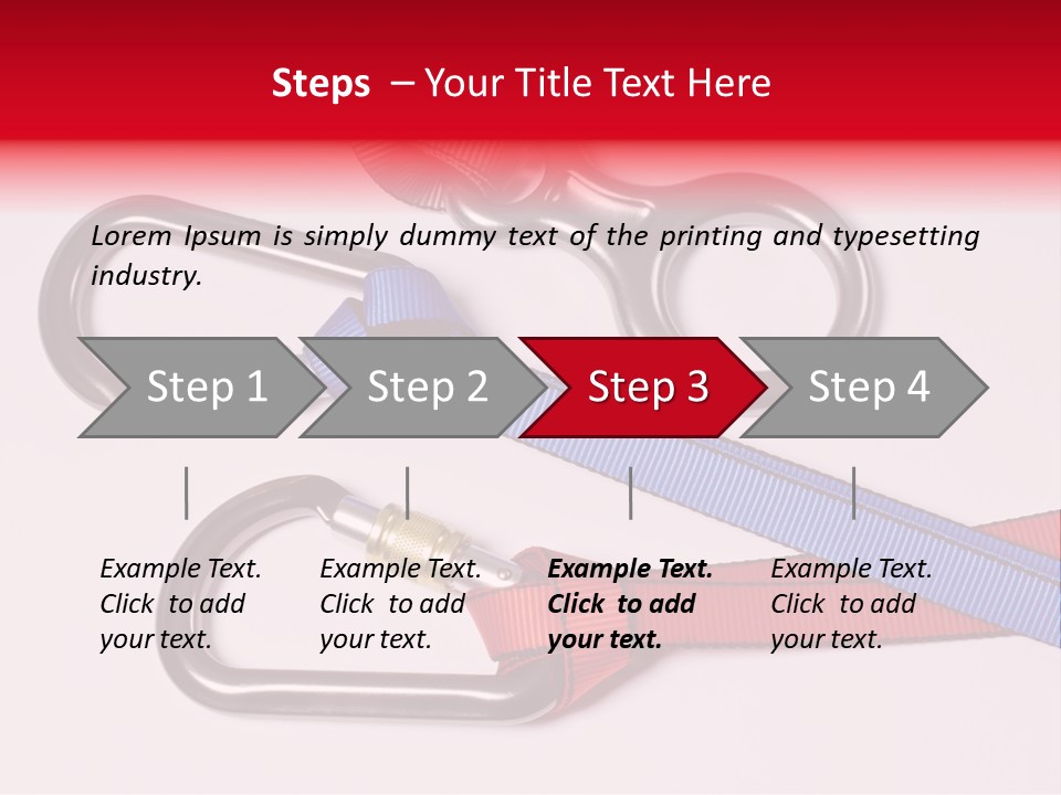 Carabiner Climb Loop PowerPoint Template