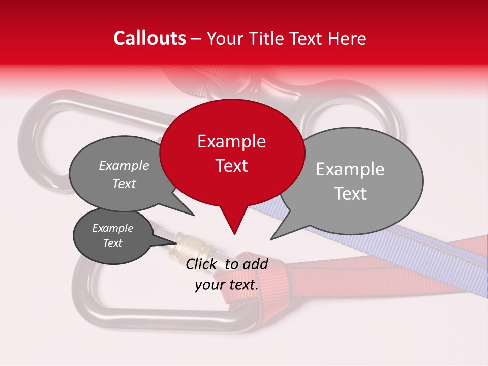 Carabiner Climb Loop PowerPoint Template