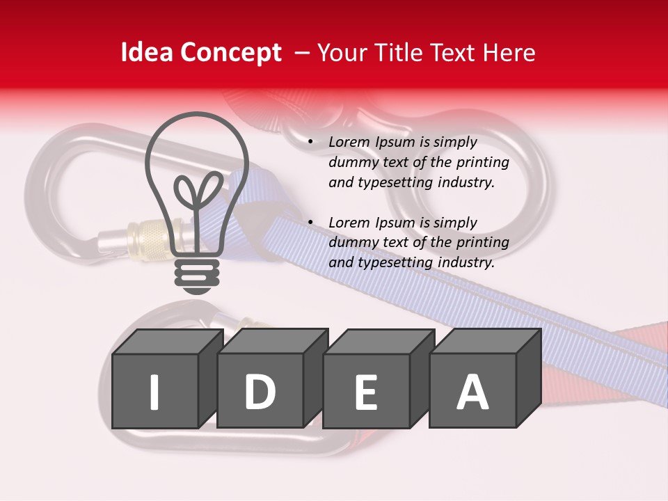 Carabiner Climb Loop PowerPoint Template