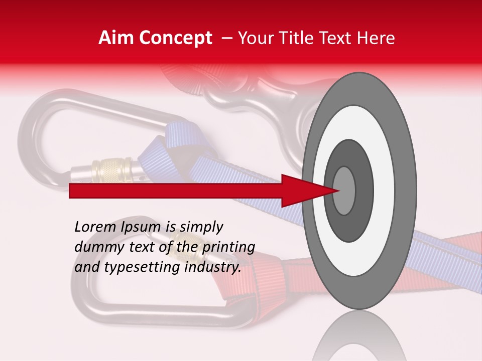 Carabiner Climb Loop PowerPoint Template