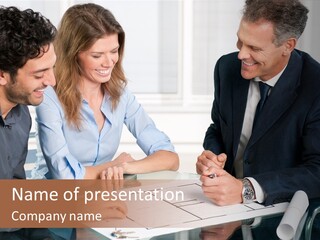 Banking Pointing House PowerPoint Template