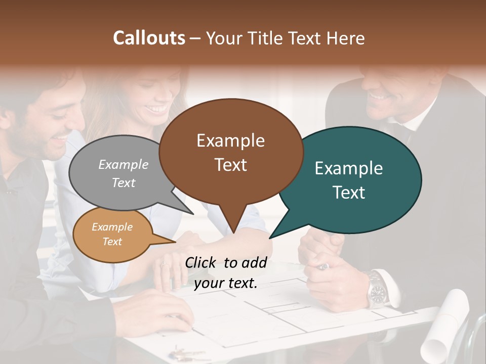 Banking Pointing House PowerPoint Template