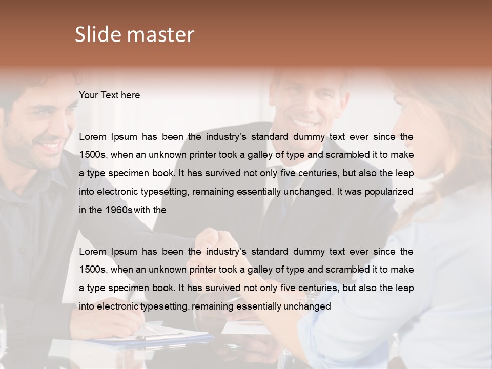 Hispanic Smile Handshake PowerPoint Template