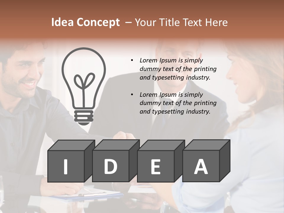 Hispanic Smile Handshake PowerPoint Template