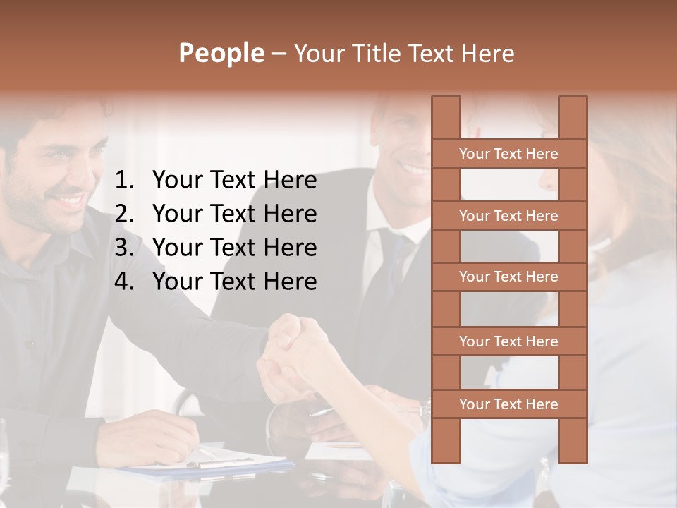 Hispanic Smile Handshake PowerPoint Template