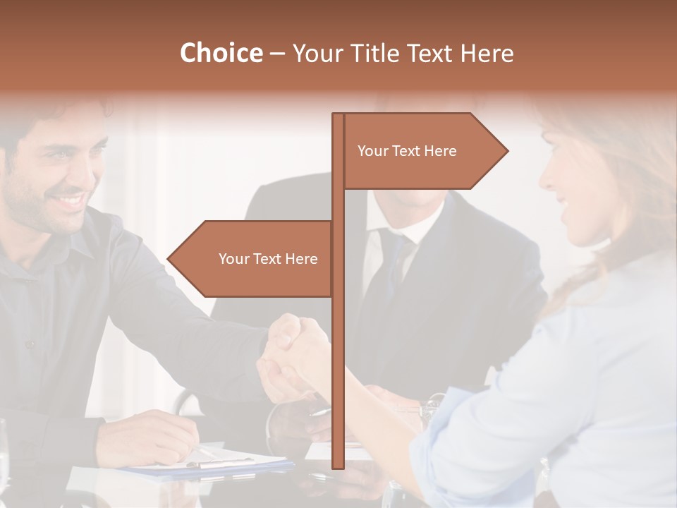 Hispanic Smile Handshake PowerPoint Template