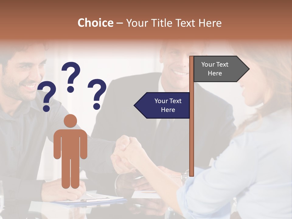 Hispanic Smile Handshake PowerPoint Template