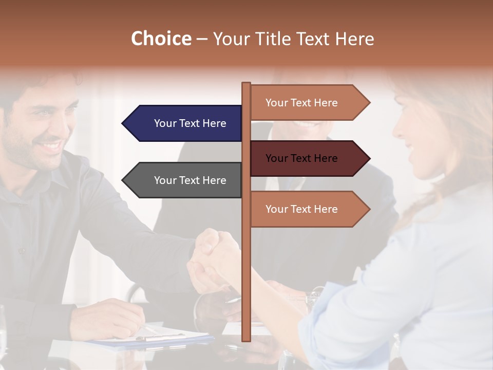 Hispanic Smile Handshake PowerPoint Template