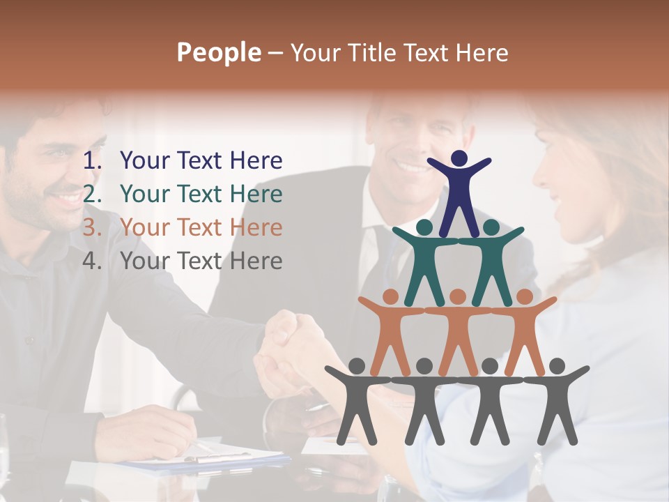 Hispanic Smile Handshake PowerPoint Template