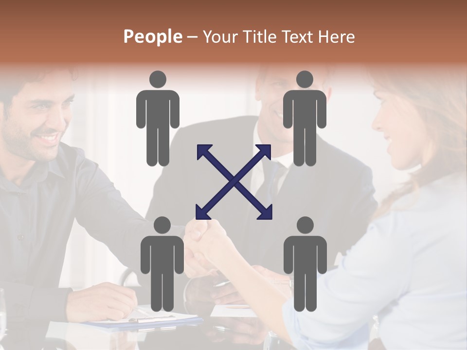 Hispanic Smile Handshake PowerPoint Template