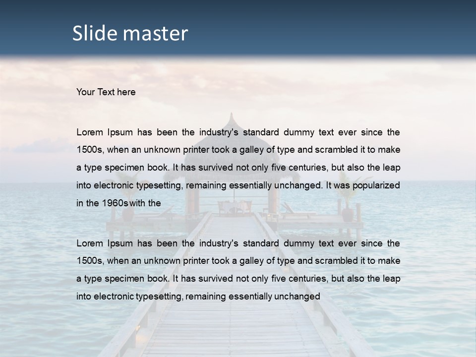 Quay Relaxation Atoll PowerPoint Template