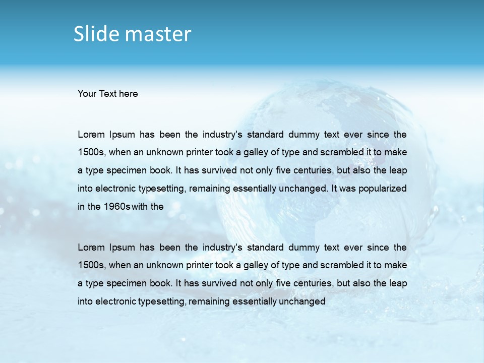 Blue Liquid Sphere PowerPoint Template