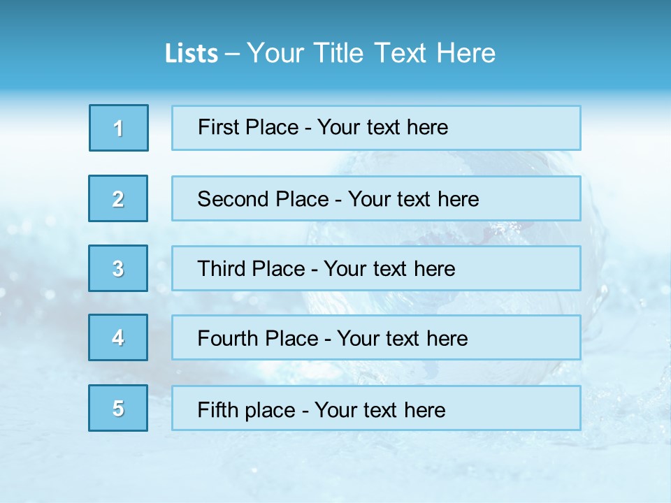 Blue Liquid Sphere PowerPoint Template