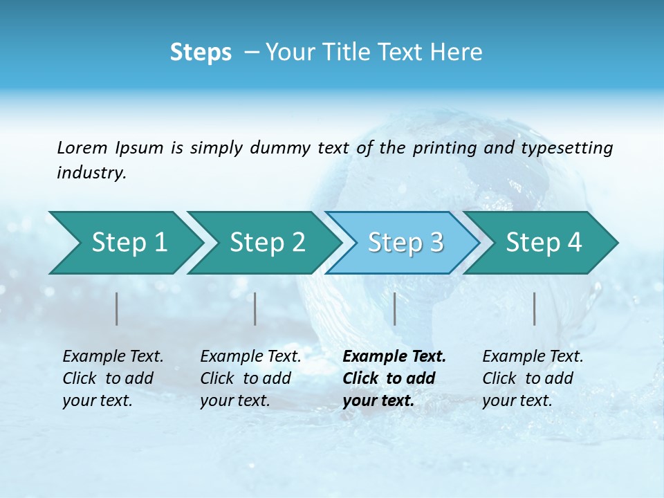 Blue Liquid Sphere PowerPoint Template