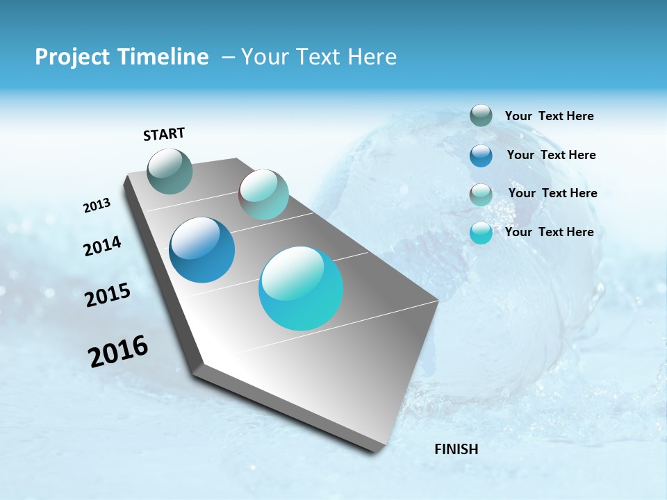 Blue Liquid Sphere PowerPoint Template