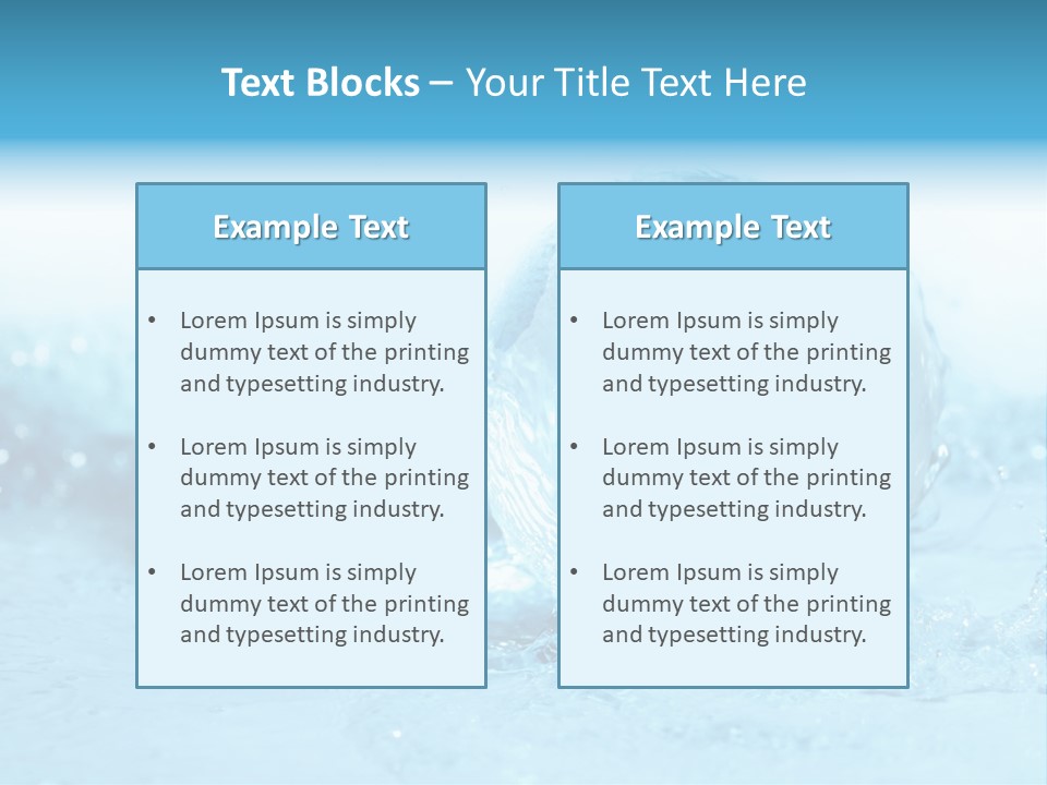 Blue Liquid Sphere PowerPoint Template