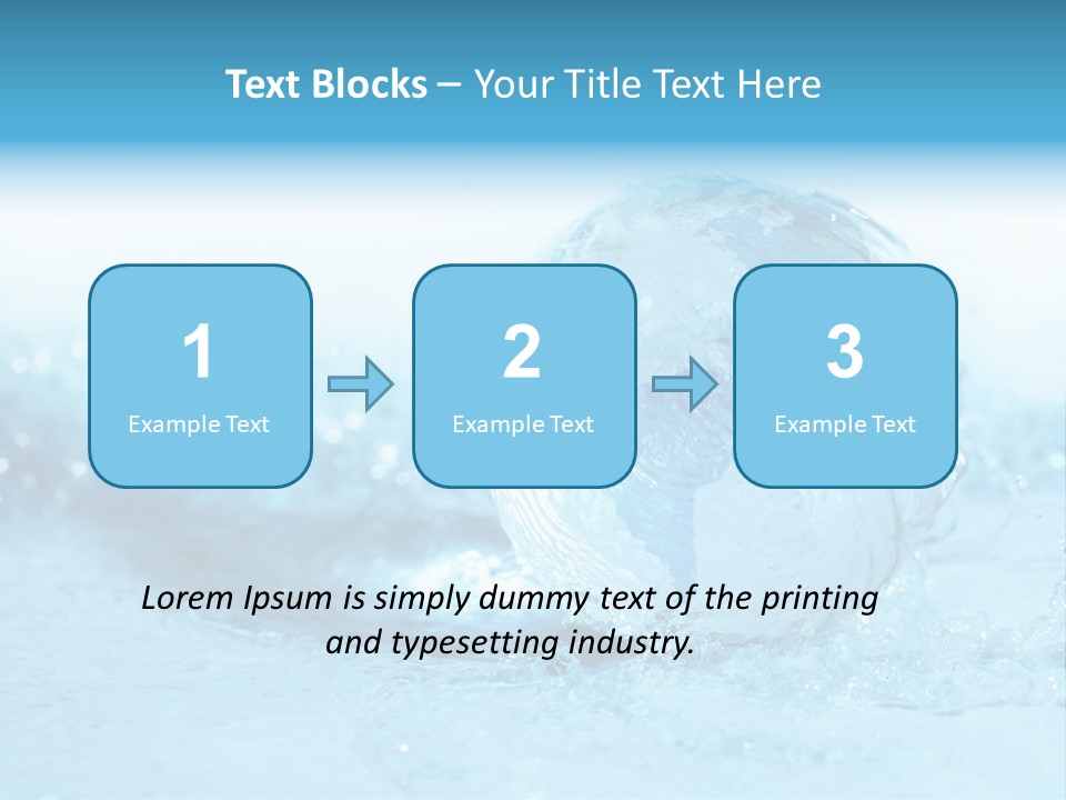 Blue Liquid Sphere PowerPoint Template