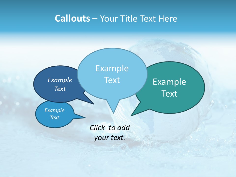 Blue Liquid Sphere PowerPoint Template