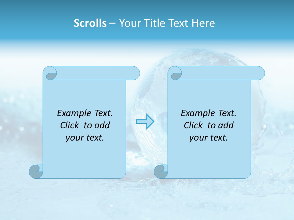 Blue Liquid Sphere PowerPoint Template