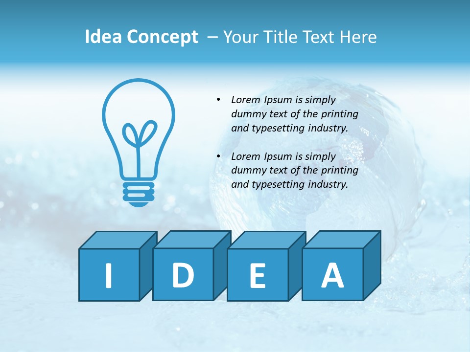 Blue Liquid Sphere PowerPoint Template