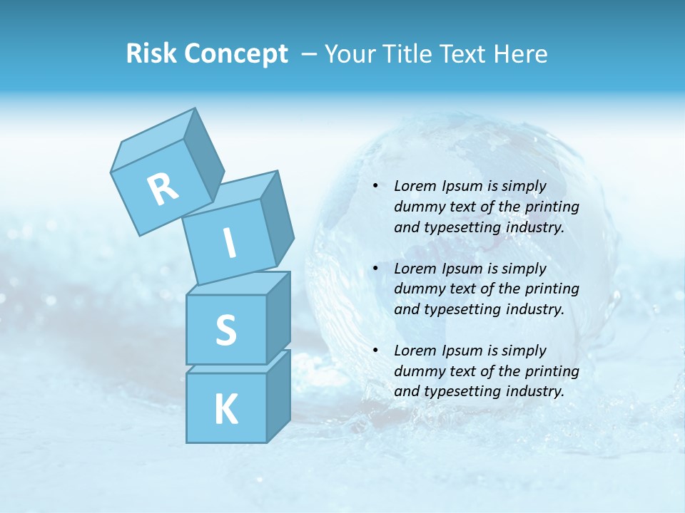 Blue Liquid Sphere PowerPoint Template