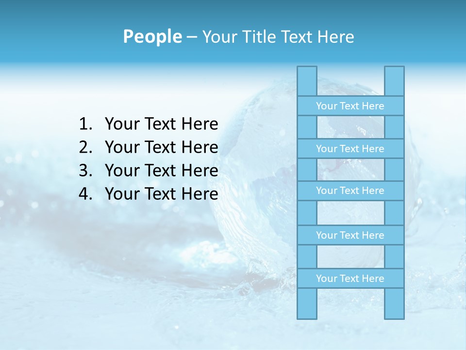Blue Liquid Sphere PowerPoint Template