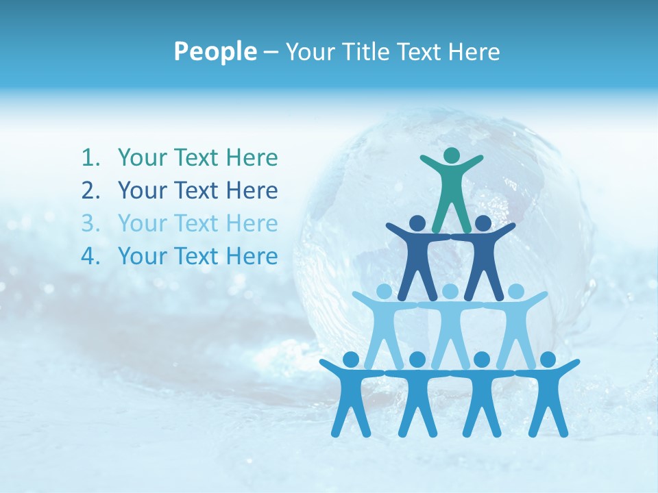 Blue Liquid Sphere PowerPoint Template